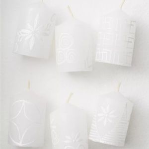 NWTS FREE PEOPLE HENNA PAINTED 6 PC VOTIVE CANDLES